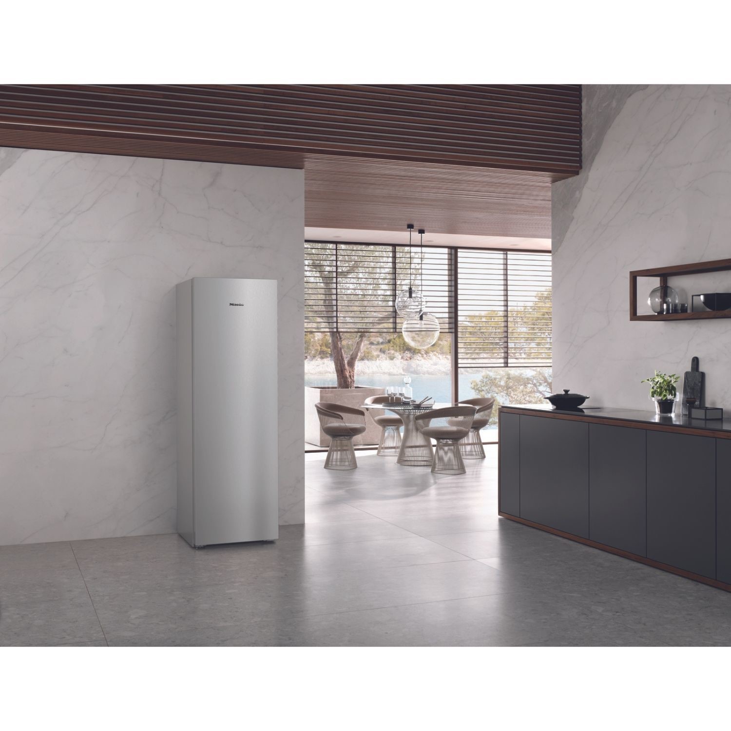 Miele K4000 278 Litre Freestanding Tall Freezer - Silver - Image 4