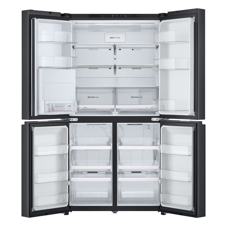 LG NatureFRESH 637 Litre Four Door American Fridge Freezer - Black - Image 5