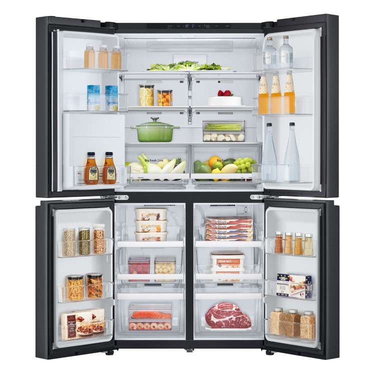LG NatureFRESH 637 Litre Four Door American Fridge Freezer - Black - Image 6
