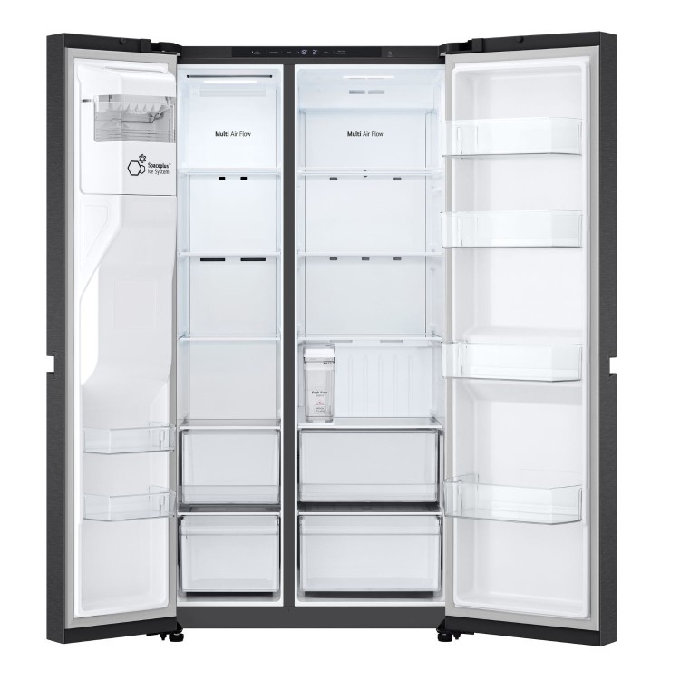LG NatureFRESH 638 Litre Side-by-Side American Fridge Freezer - Matte Black - Image 5