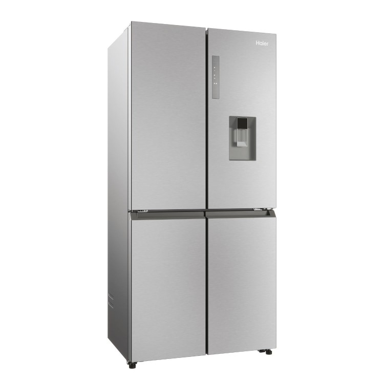 Haier Series 3 463 Litre Four Door American Fridge Freezer - Platinum Inox - Image 2