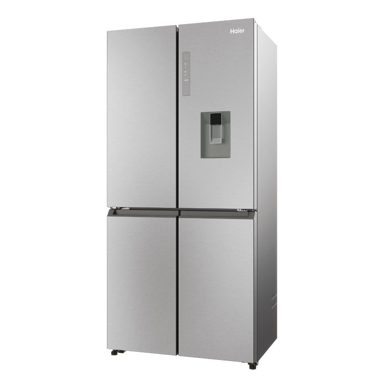 Haier Series 3 463 Litre Four Door American Fridge Freezer - Platinum Inox - Image 3