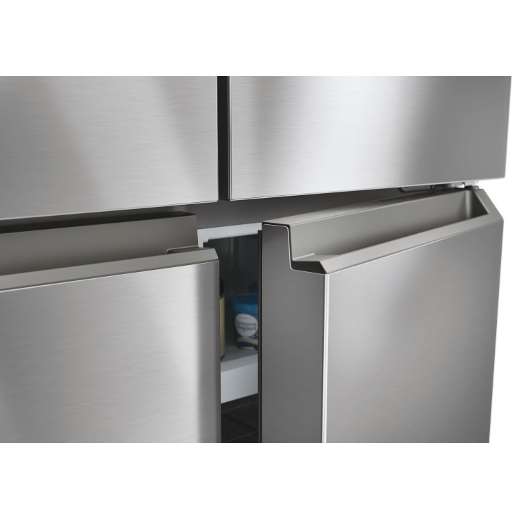 Haier Series 3 463 Litre Four Door American Fridge Freezer - Platinum Inox - Image 4