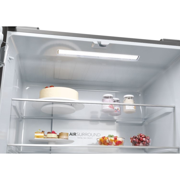 Haier Series 3 463 Litre Four Door American Fridge Freezer - Platinum Inox - Image 8