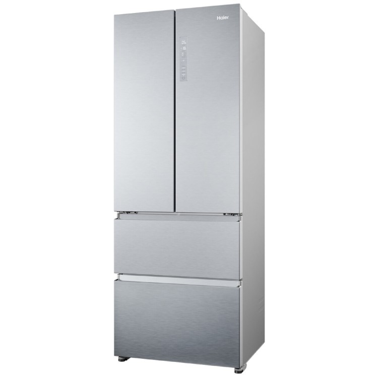 Haier FD 70 Series 5 446 Litre French Style American Fridge Freezer - Platinum Inox - Image 5