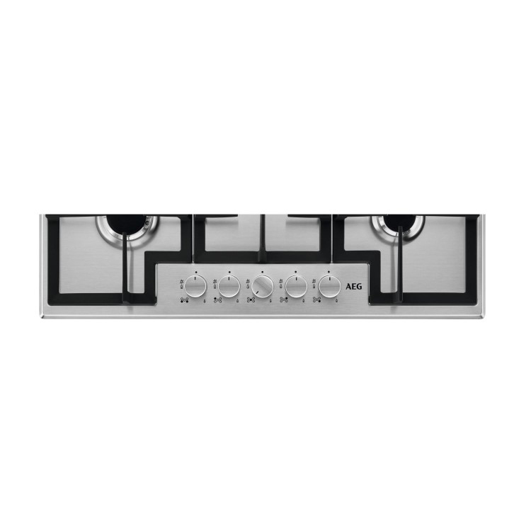 AEG 3000 Series 75cm 5 Burner Gas Hob with Wok Burner - Stainless Steel - Image 3