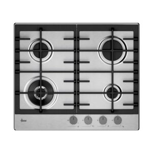 Hoover 60cm 4 Burner Gas Hob - Stainless Steel