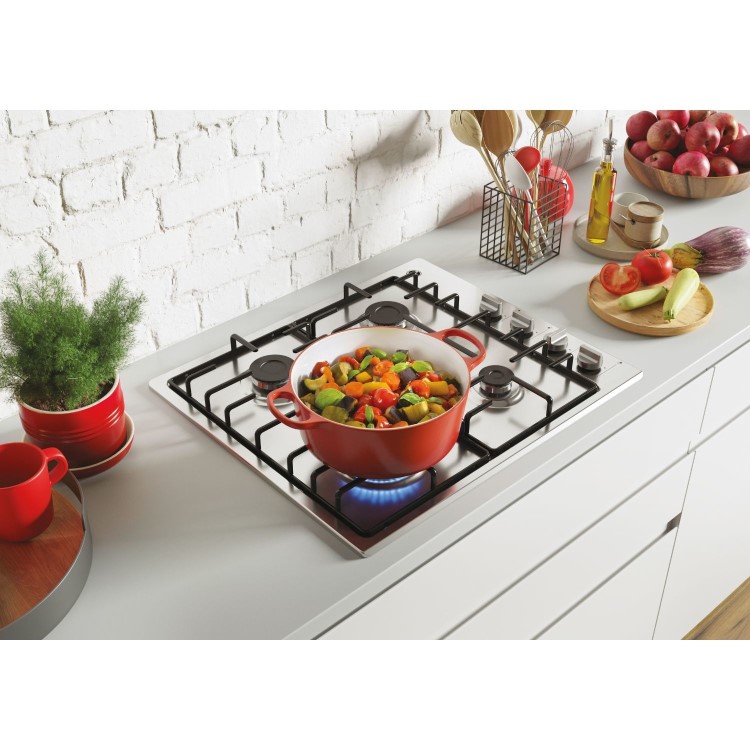 Hoover 60cm 4 Burner Gas Hob - Stainless Steel - Image 5