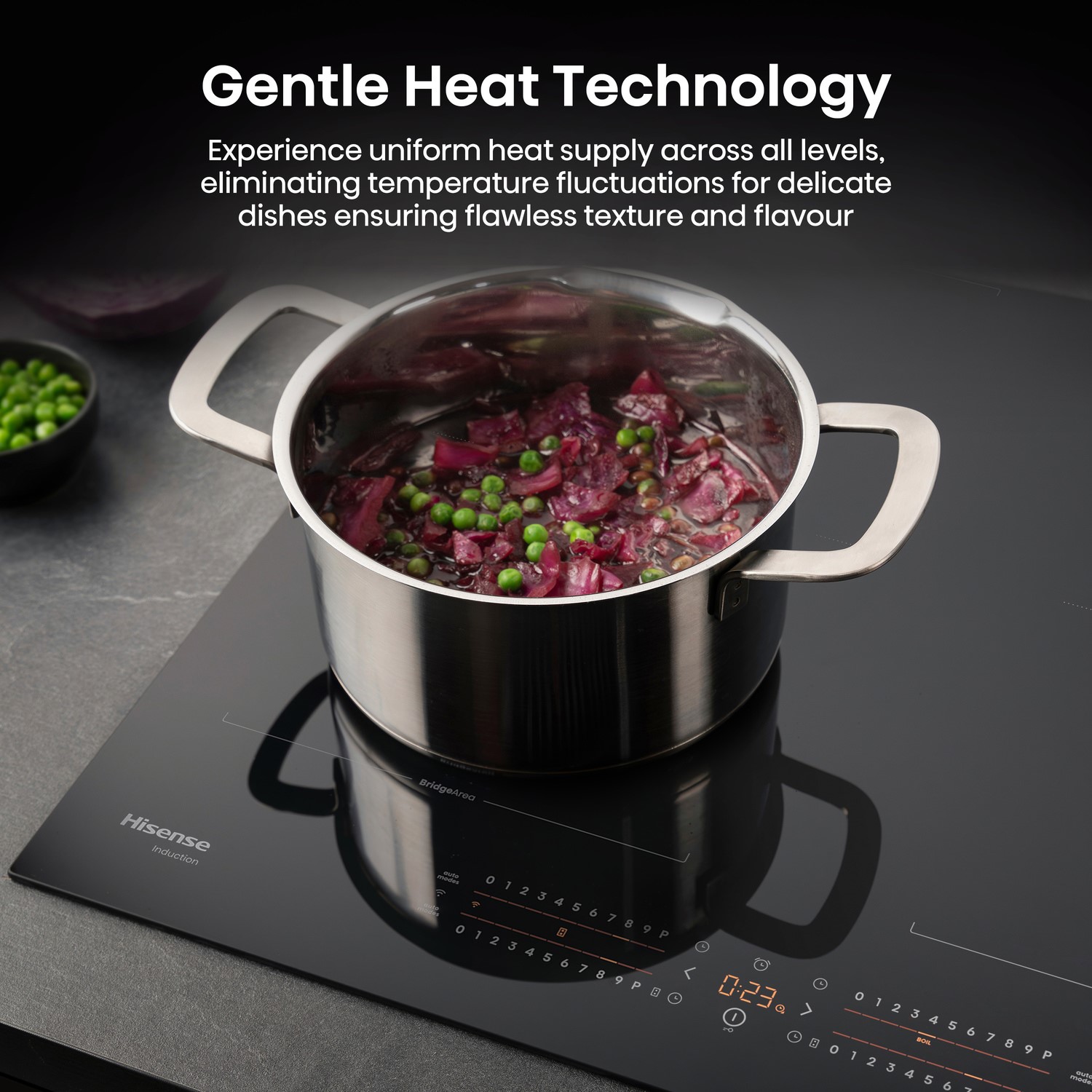 Hisense 60cm 4 Zone Induction Hob with Area Flex - Image 7