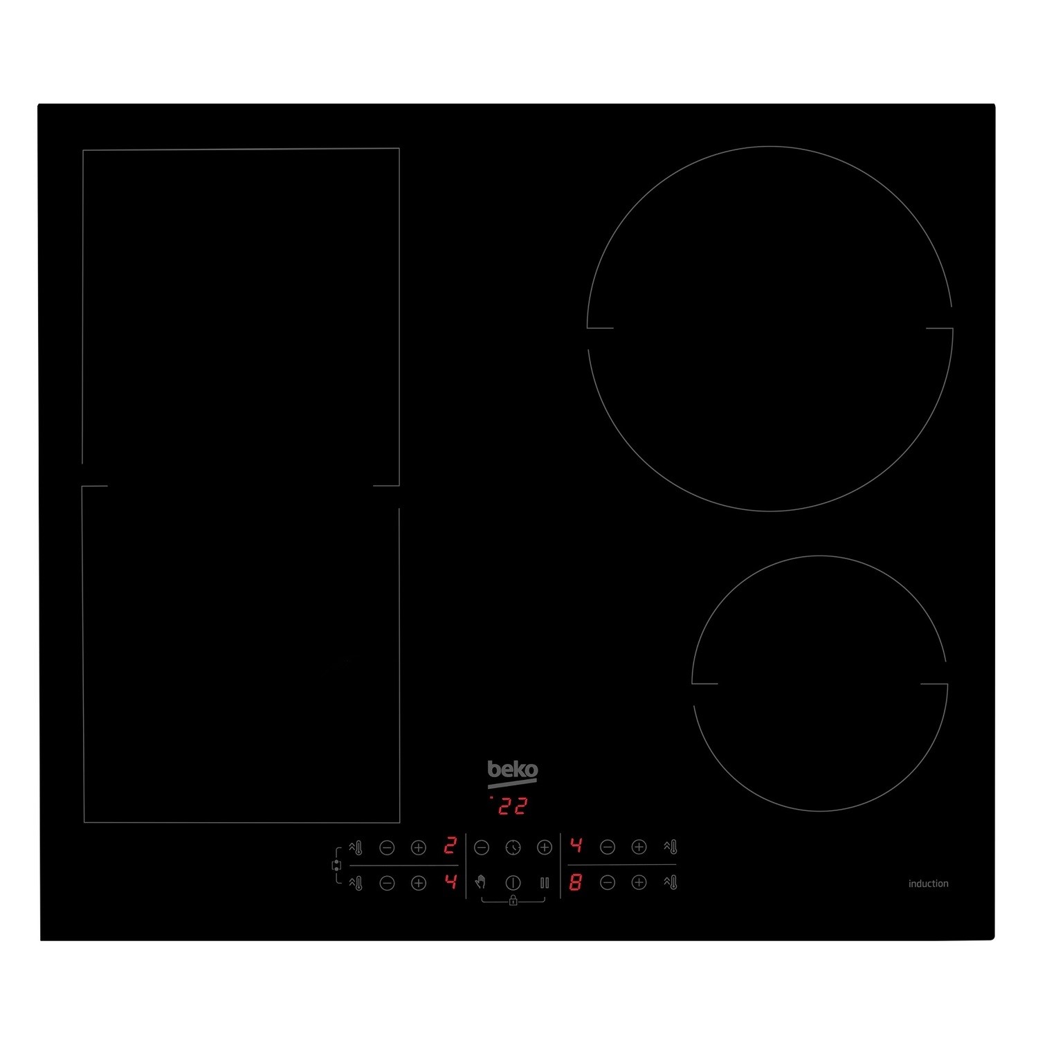 Beko 58cm 4 Zone Induction Hob - Image 5