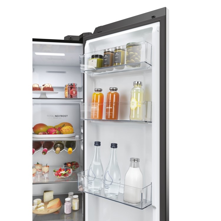 Haier SBS 90 Series 5 601 Litre Side By Side American Fridge Freezer - Black - Image 12