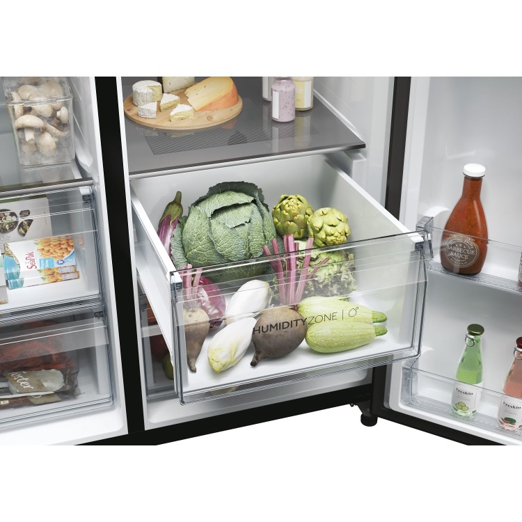 Haier SBS 90 Series 5 601 Litre Side By Side American Fridge Freezer - Black - Image 13