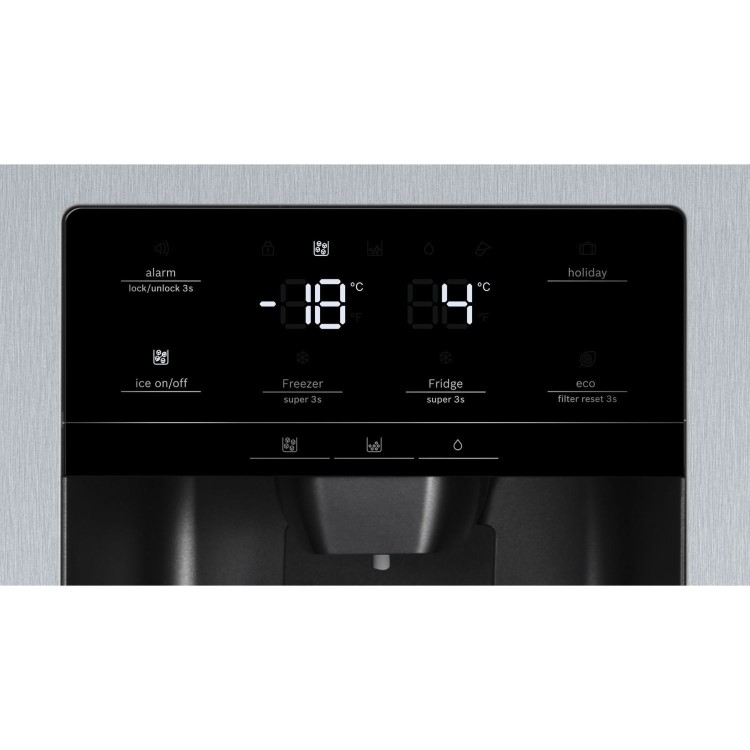 Bosch 533 Litre Side-By-Side American Fridge Freezer - Stainless steel - Image 8
