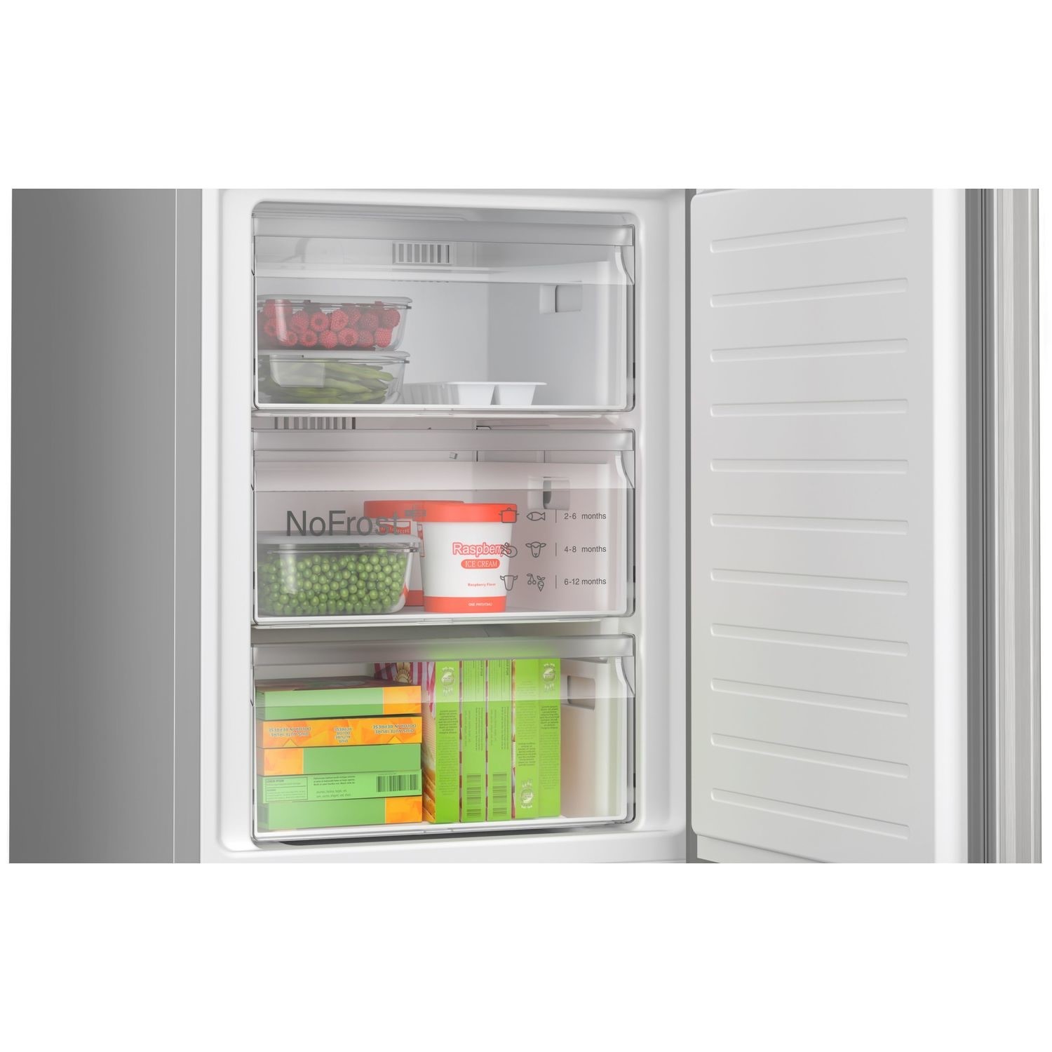 Bosch Series 4 321 Litre 60/40 Freestanding Fridge Freezer - Stainless Steel Look - Image 5