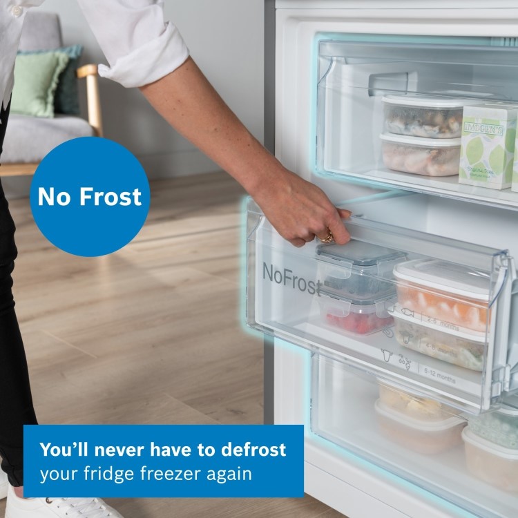 Bosch Series 4 321 Litre 60/40 Freestanding Fridge Freezer - Stainless Steel Look - Image 9