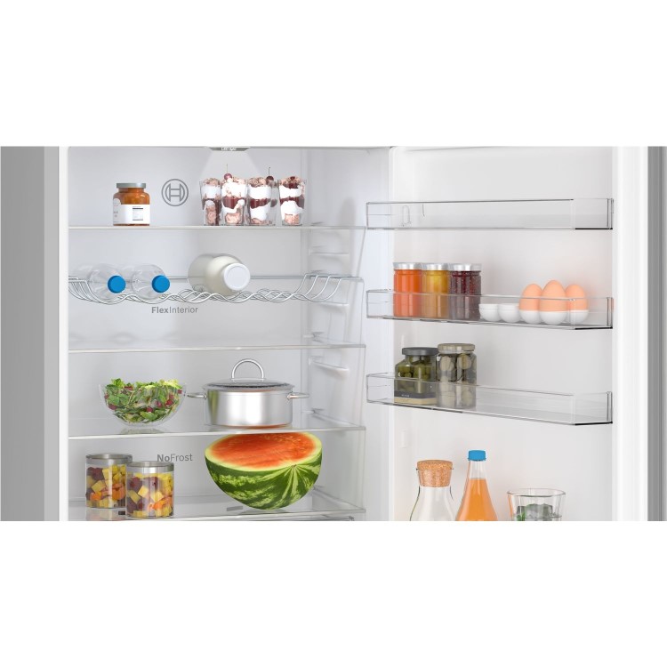 Bosch Series 4 440 Litre 70/30 Freestanding Fridge Freezer - Stainless Steel Look - Image 3