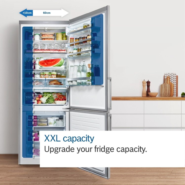 Bosch Series 4 440 Litre 70/30 Freestanding Fridge Freezer - Stainless Steel Look - Image 7