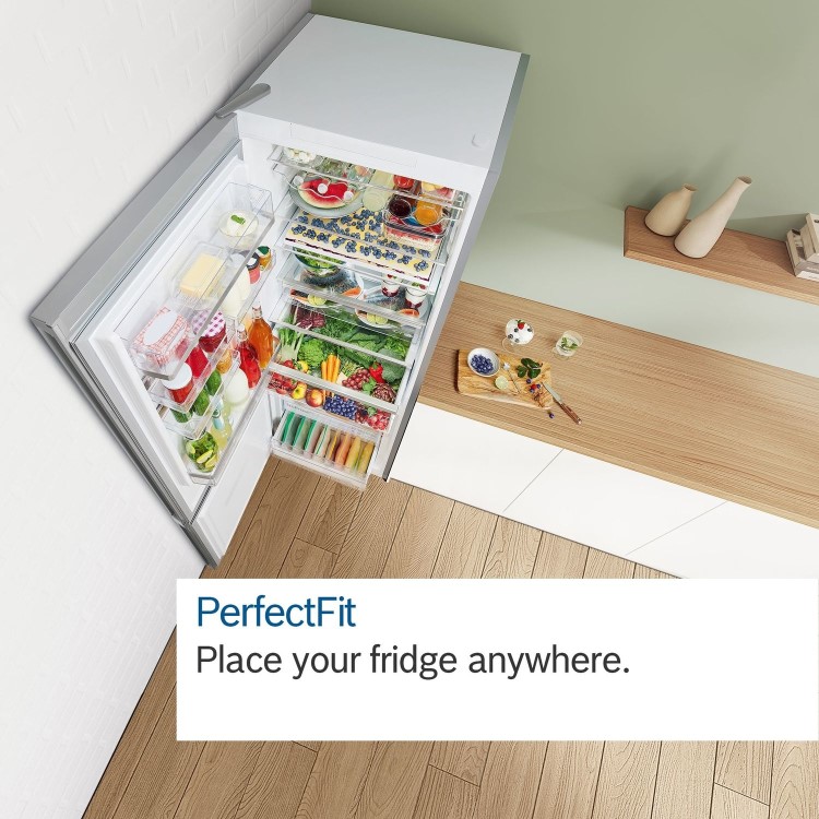 Bosch Series 4 440 Litre 70/30 Freestanding Fridge Freezer - Stainless Steel Look - Image 8
