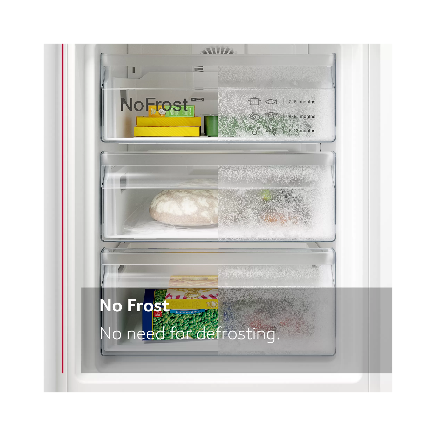 Refurbished Neff KI7861FE0G Integrated 260 Litre 70/30 Frost Free Fridge Freezer White - Image 6