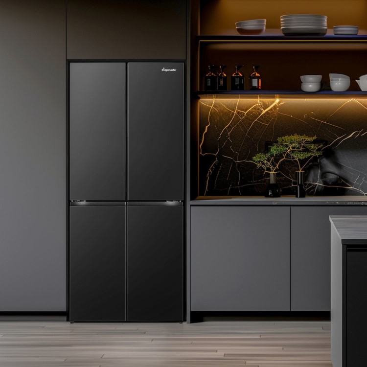 Fridgemaster 427 Litre Four Door American Fridge Freezer - Black - Image 14