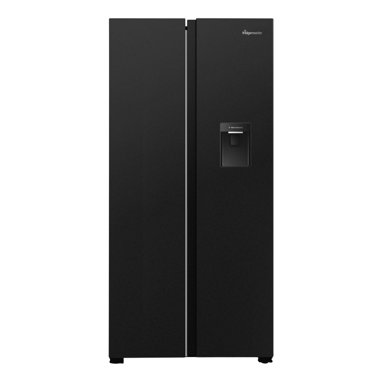 Fridgemaster 439 Litre Side-by-Side American Fridge Freezer - Black