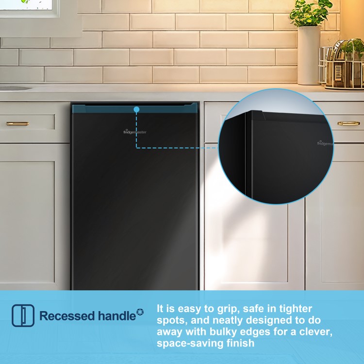 Fridgemaster 92 Litre Freestanding Under Counter Fridge - Black - Image 11