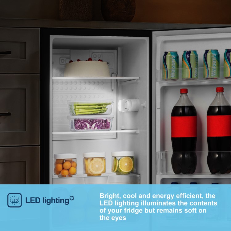 Fridgemaster 92 Litre Freestanding Under Counter Fridge - Black - Image 7