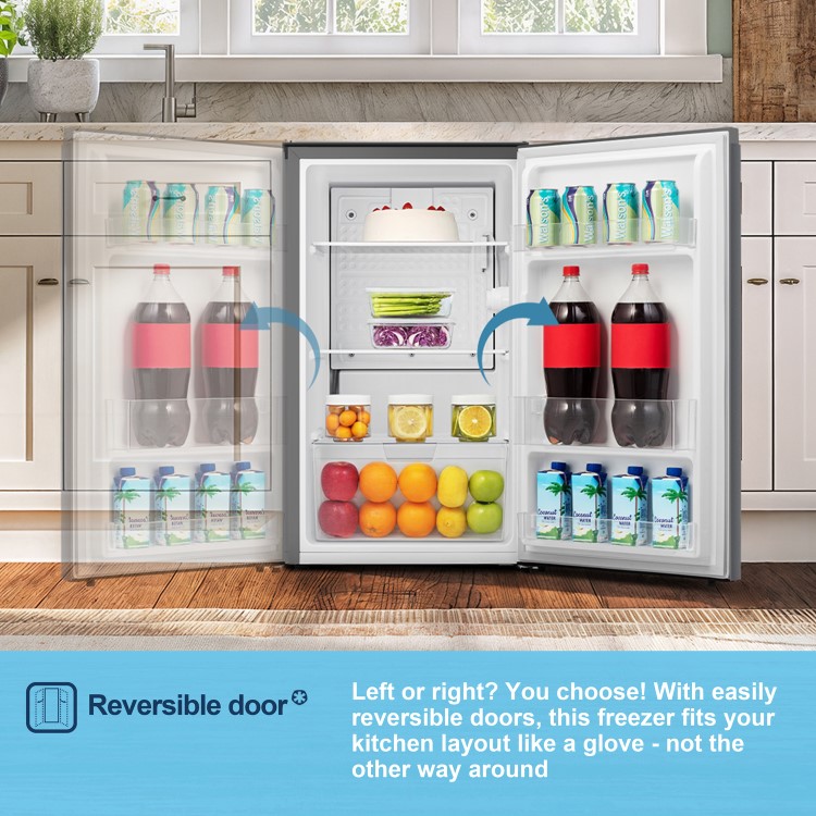 Fridgemaster 92 Litre Freestanding Under Counter Fridge - Silver - Image 10