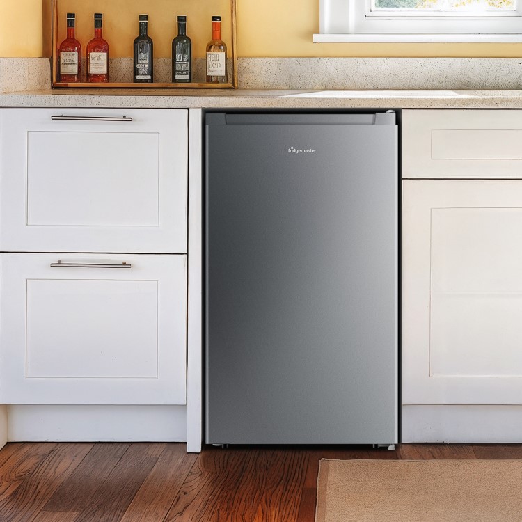 Fridgemaster 92 Litre Freestanding Under Counter Fridge - Silver - Image 13