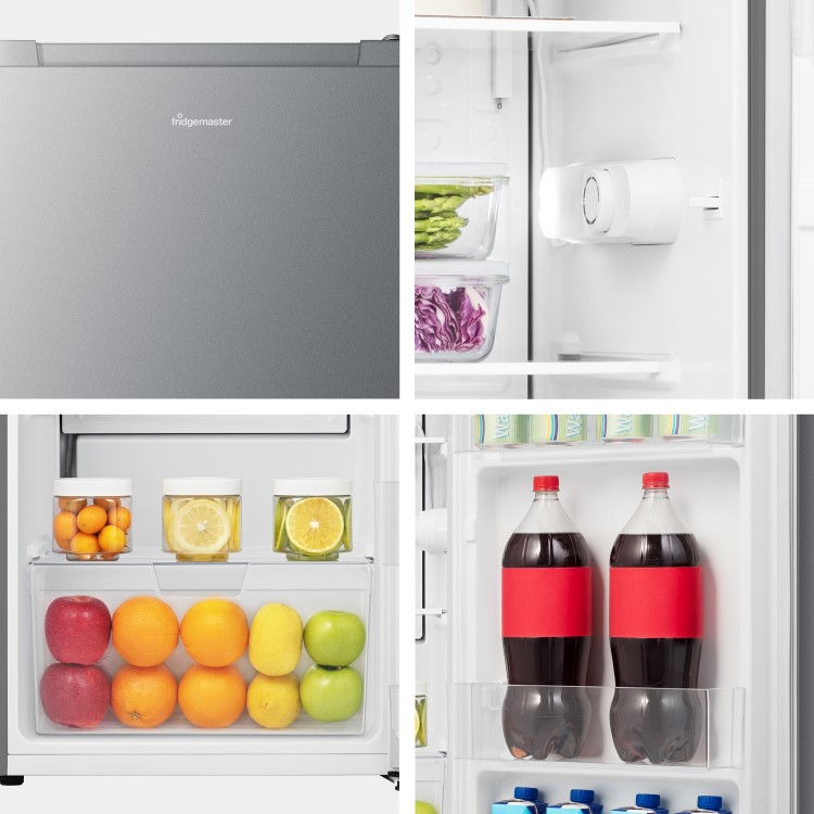 Fridgemaster 92 Litre Freestanding Under Counter Fridge - Silver - Image 14