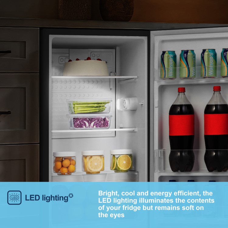 Fridgemaster 92 Litre Freestanding Under Counter Fridge - Silver - Image 7