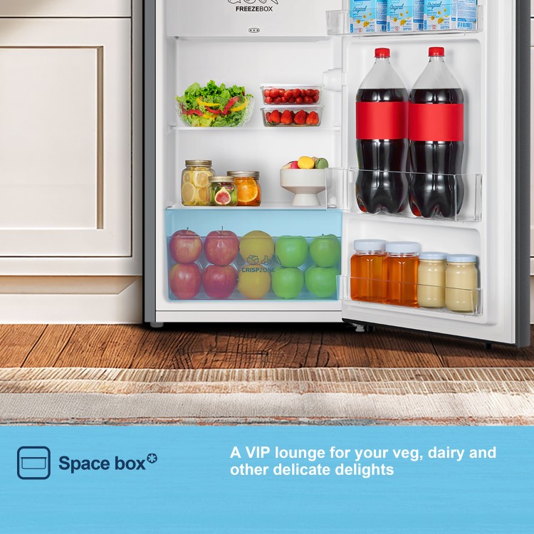 Fridgemaster 82 Litre Freestanding Under Counter Fridge - Silver - Image 8