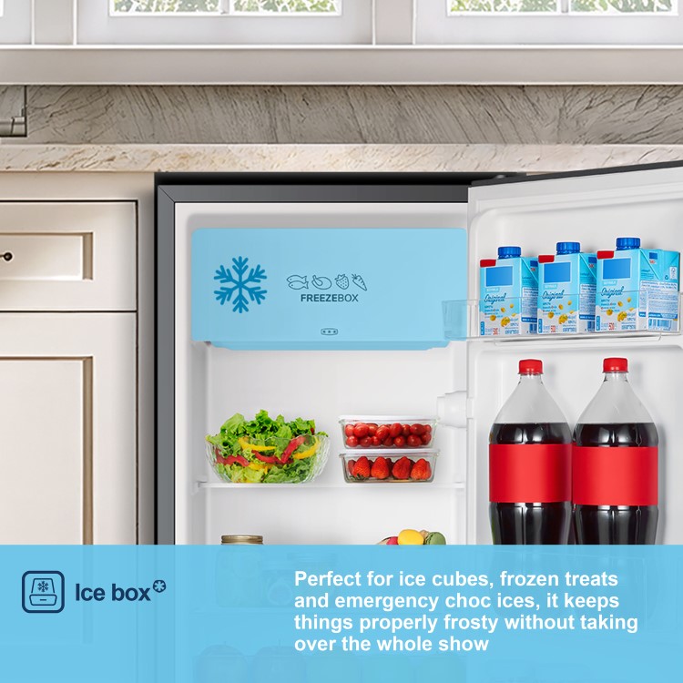 Fridgemaster 82 Litre Freestanding Under Counter Fridge - Silver - Image 9
