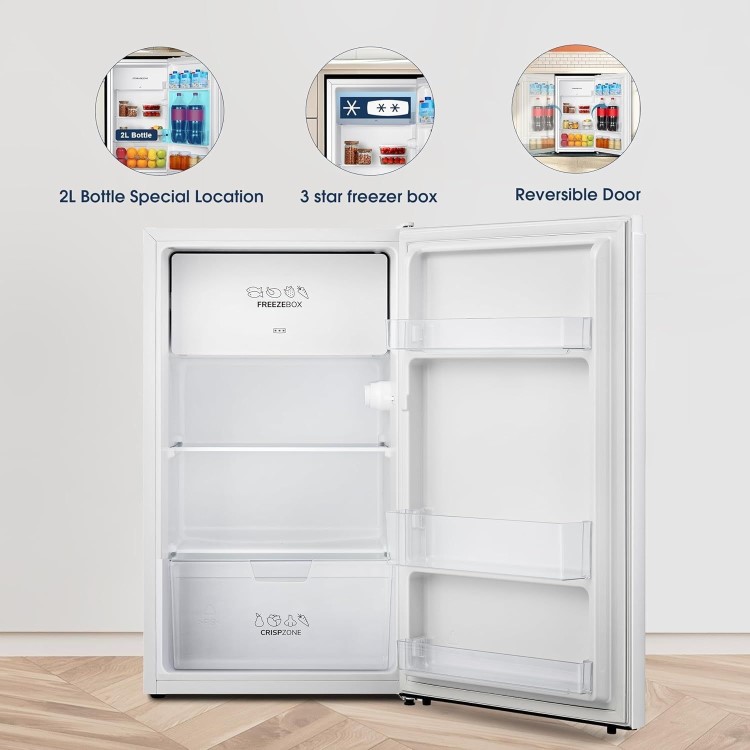 Fridgemaster 75 Litre Freestanding Undercounter Larder Fridge - White - Image 3