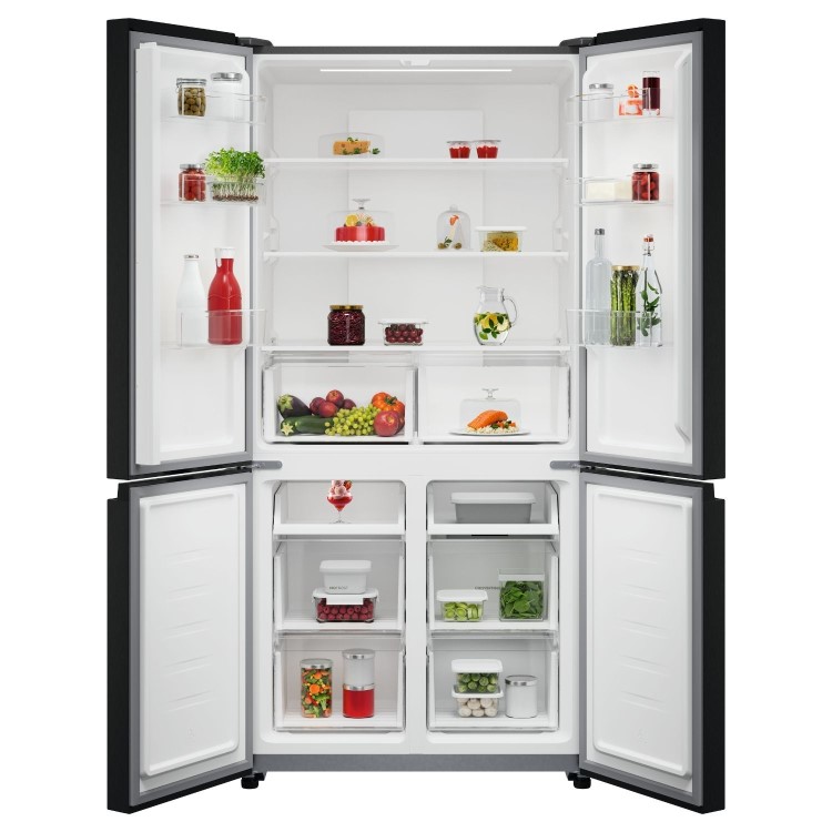 AEG 6000 Series 600 Litre Four Door American Fridge Freezer - Black - Image 2