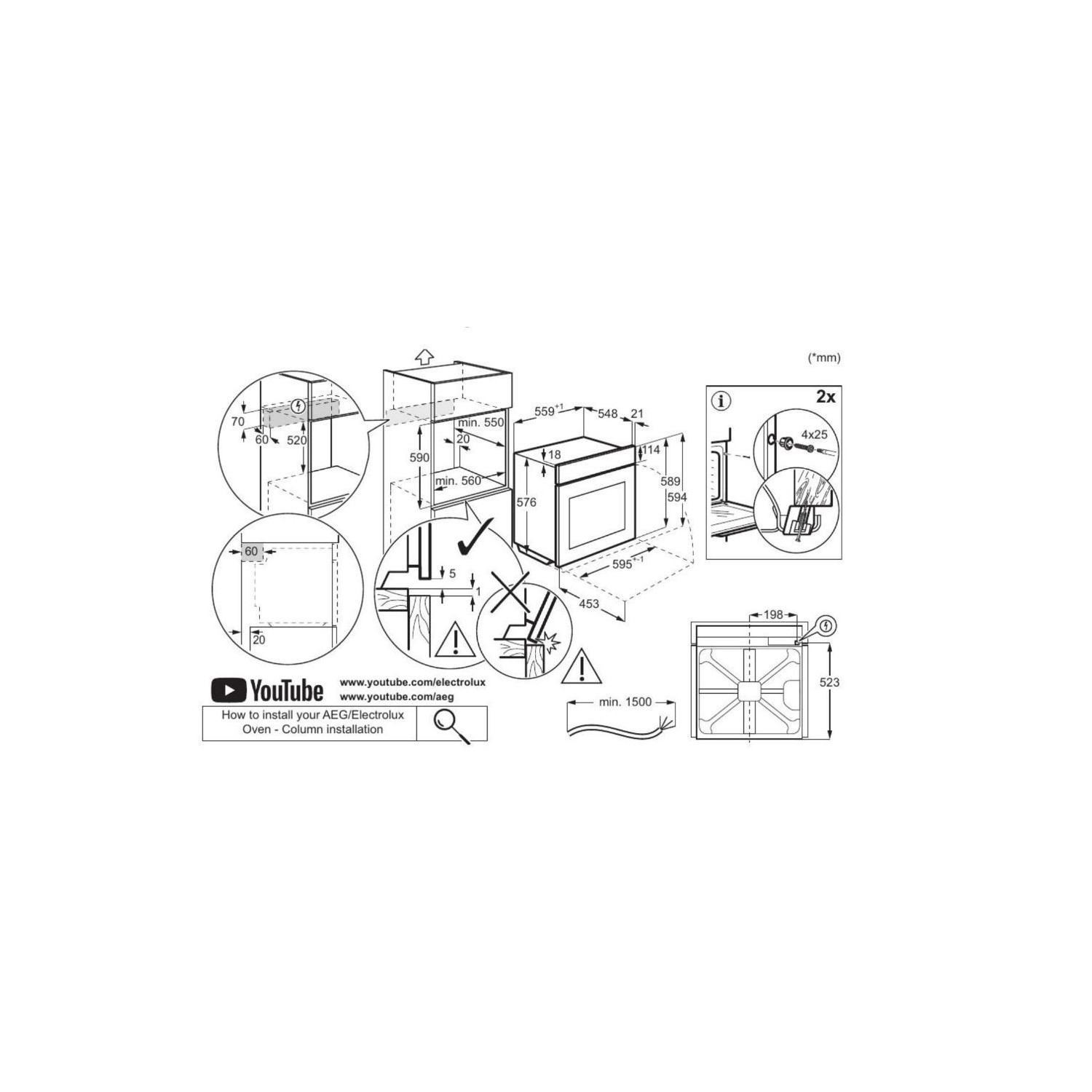 AEG 5000 Series OU5PB40PM Electric Single Oven - Stainless Steel - Image 5