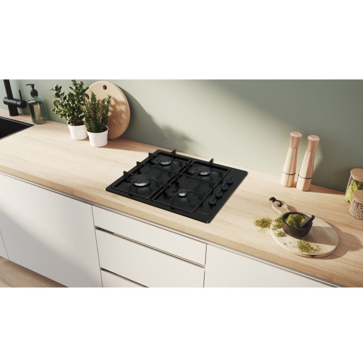 Bosch Series 2 60cm 4 Burner Gas Hob - Black - Image 5
