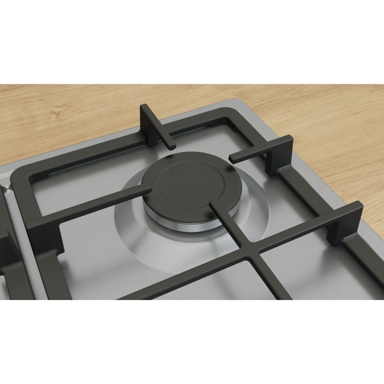 Bosch Series 4 60cm 4 Burner Gas Hob - Stainless Steel - Image 2