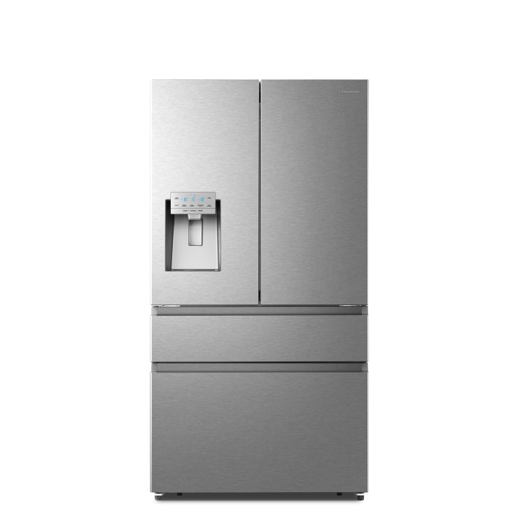 Hisense 560 Litre French Style American Fridge Freezer - Stainless Steel - Image 2
