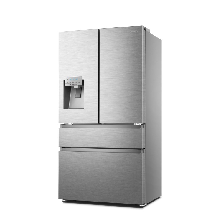 Hisense 560 Litre French Style American Fridge Freezer - Stainless Steel - Image 4