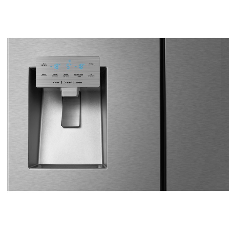 Hisense 560 Litre French Style American Fridge Freezer - Stainless Steel - Image 6