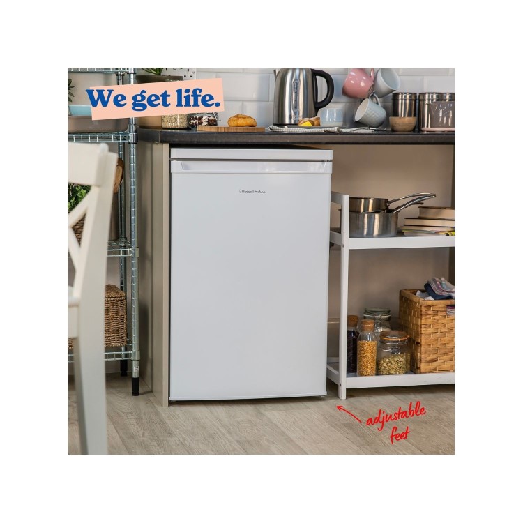 Russell Hobbs 127 Litre Freestanding Under Counter Fridge - White - Image 8