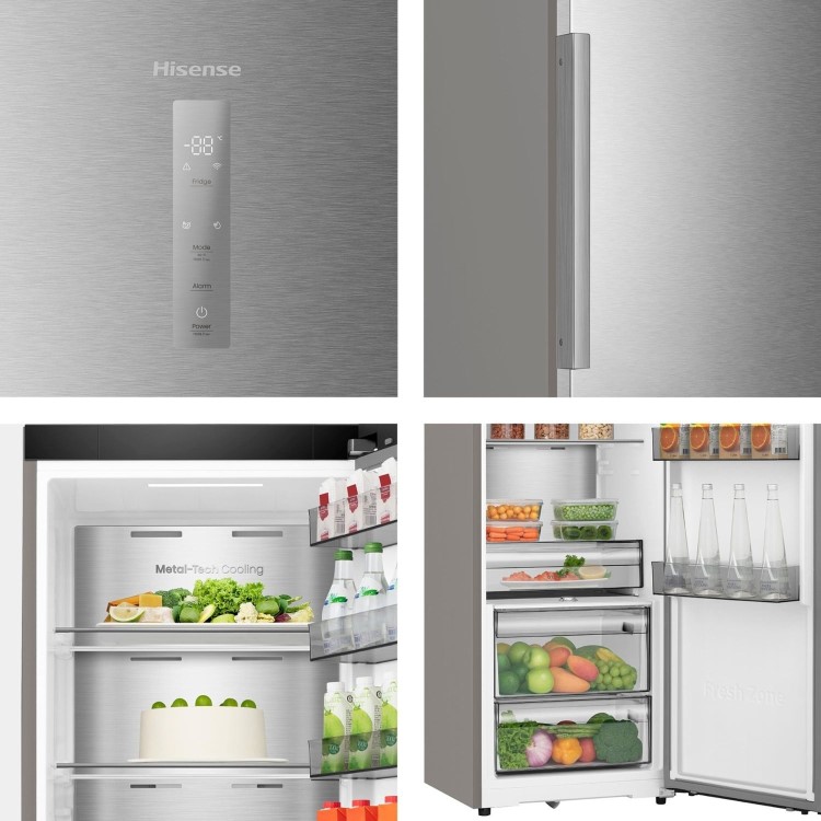 Hisense KitchenFit 372 Litre Tall Freestanding Larder Fridge - Silver - Image 2