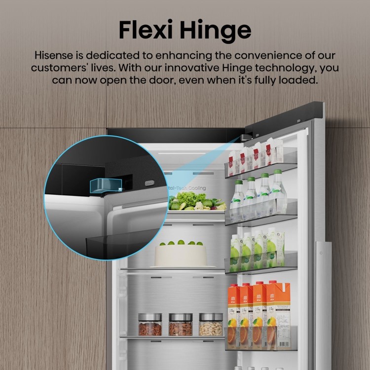 Hisense KitchenFit 372 Litre Tall Freestanding Larder Fridge - Silver - Image 8