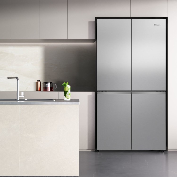 Hisense PureFlex 640 Litre Four Door American Fridge Freezer - Silver - Image 14