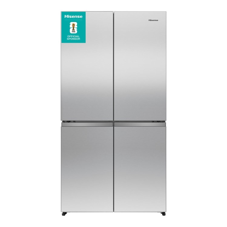 Hisense PureFlex 640 Litre Four Door American Fridge Freezer - Silver