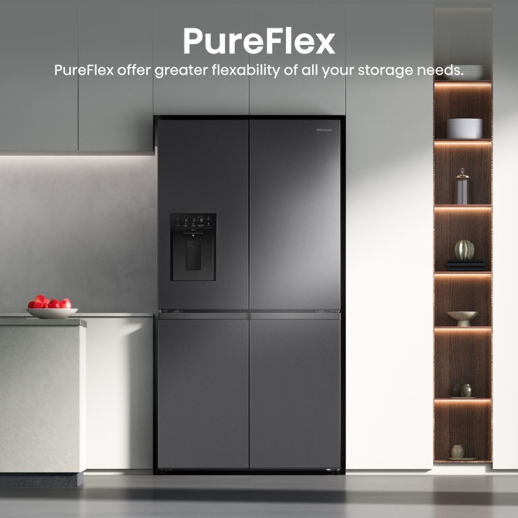 Hisense PureFlex 640 Litre Four Door American Fridge Freezer - Silver - Image 15