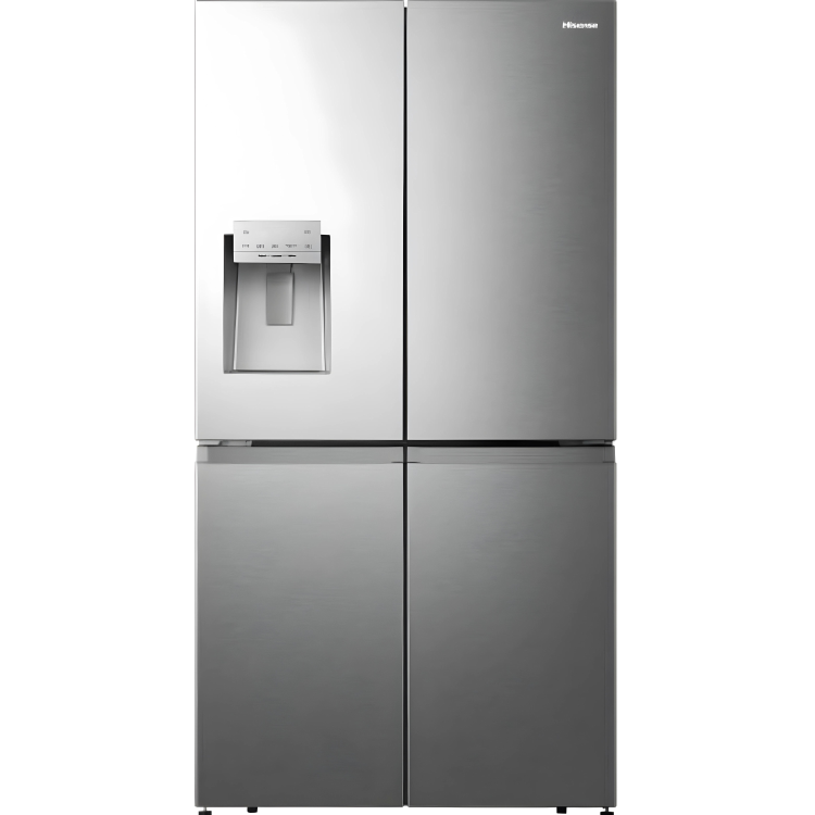 Hisense 584 Litre 4 Door American Fridge Freezer Non Plumbed Water Dispenser - Grey - Image 2