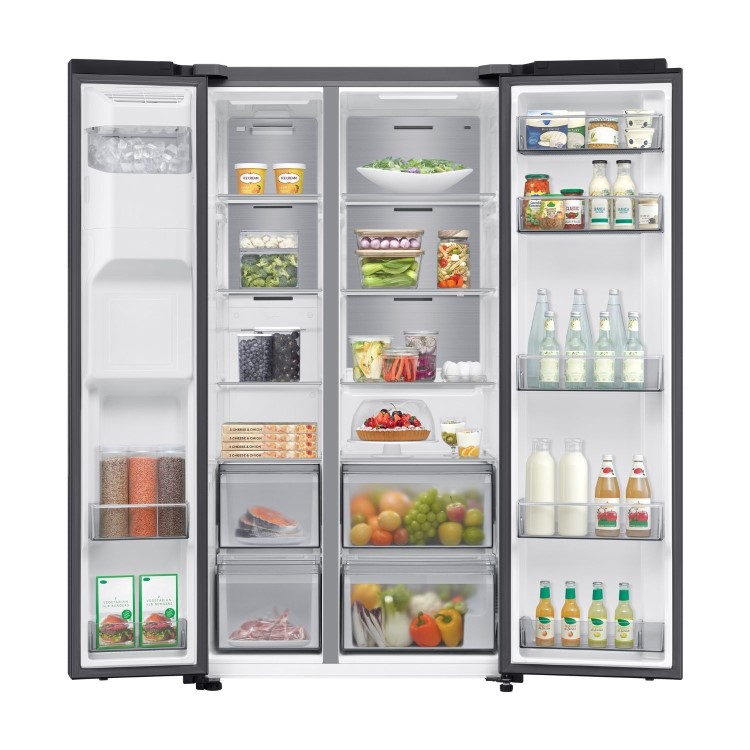 Samsung Series 6 640 Litre Side-By-Side American Fridge Freezer - Black - Image 3