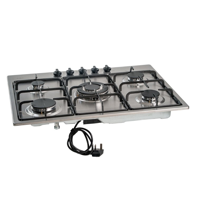 CDA 70cm 5 Burner Gas Hob - Stainless Steel - Image 3